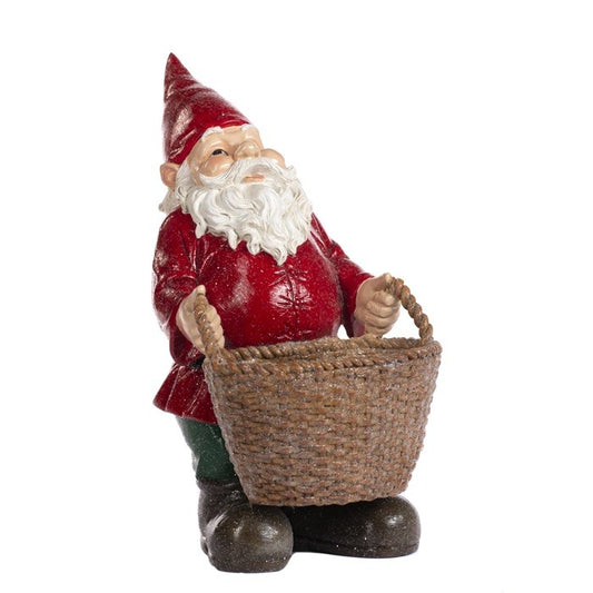 Santa with basket 30cm