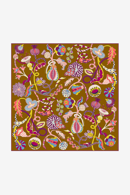 Scarf - Botanique Golden Brown