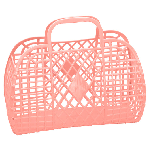 Large Retro Basket - Peach