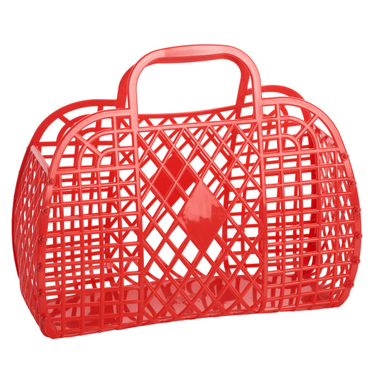 Large Retro Basket - Red