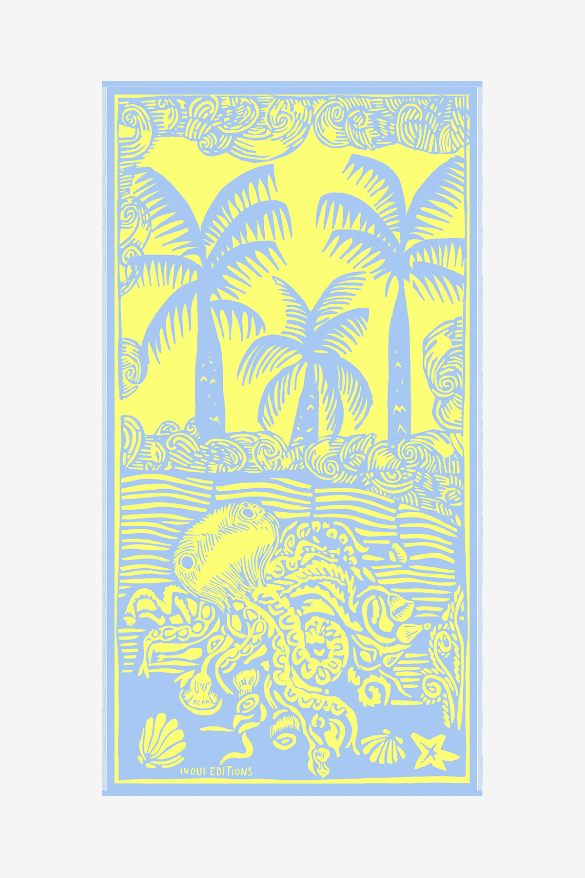 Beach Towel - Dufy Poulpe Yellow