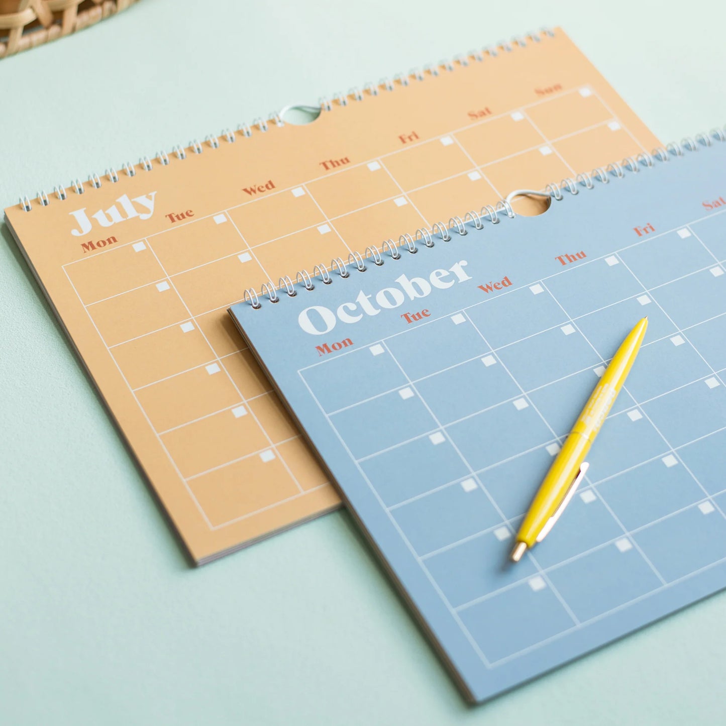 Undated Monthly Calendar - Pastels