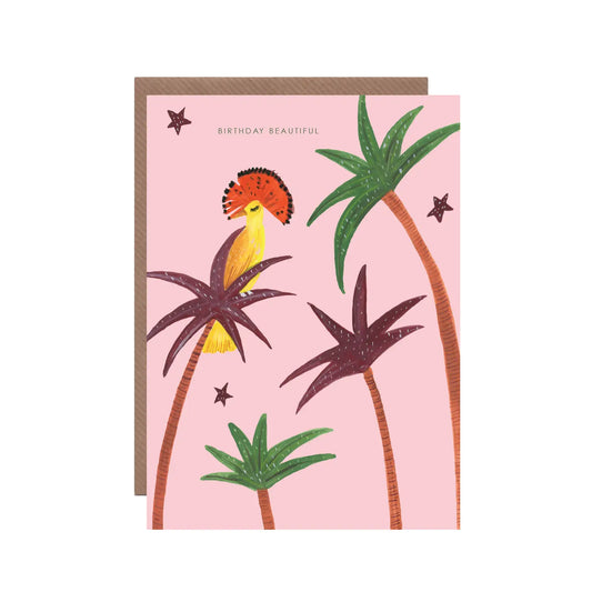 Paradise Bird Birthday Greetings Card