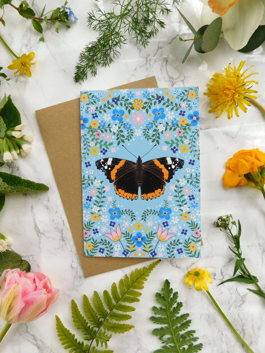 Red Admiral Greetings Card
