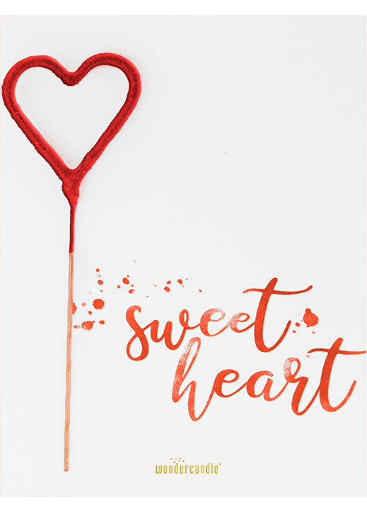 Mini Wondercard - Sweet Heart Watercolor
