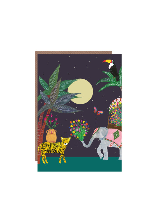 Our Planet Moonlight Safari Greeting Card