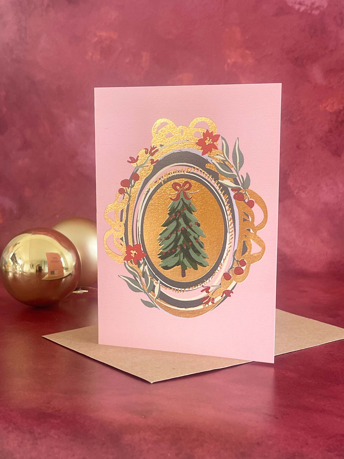 Vintage Christmas Tree Card