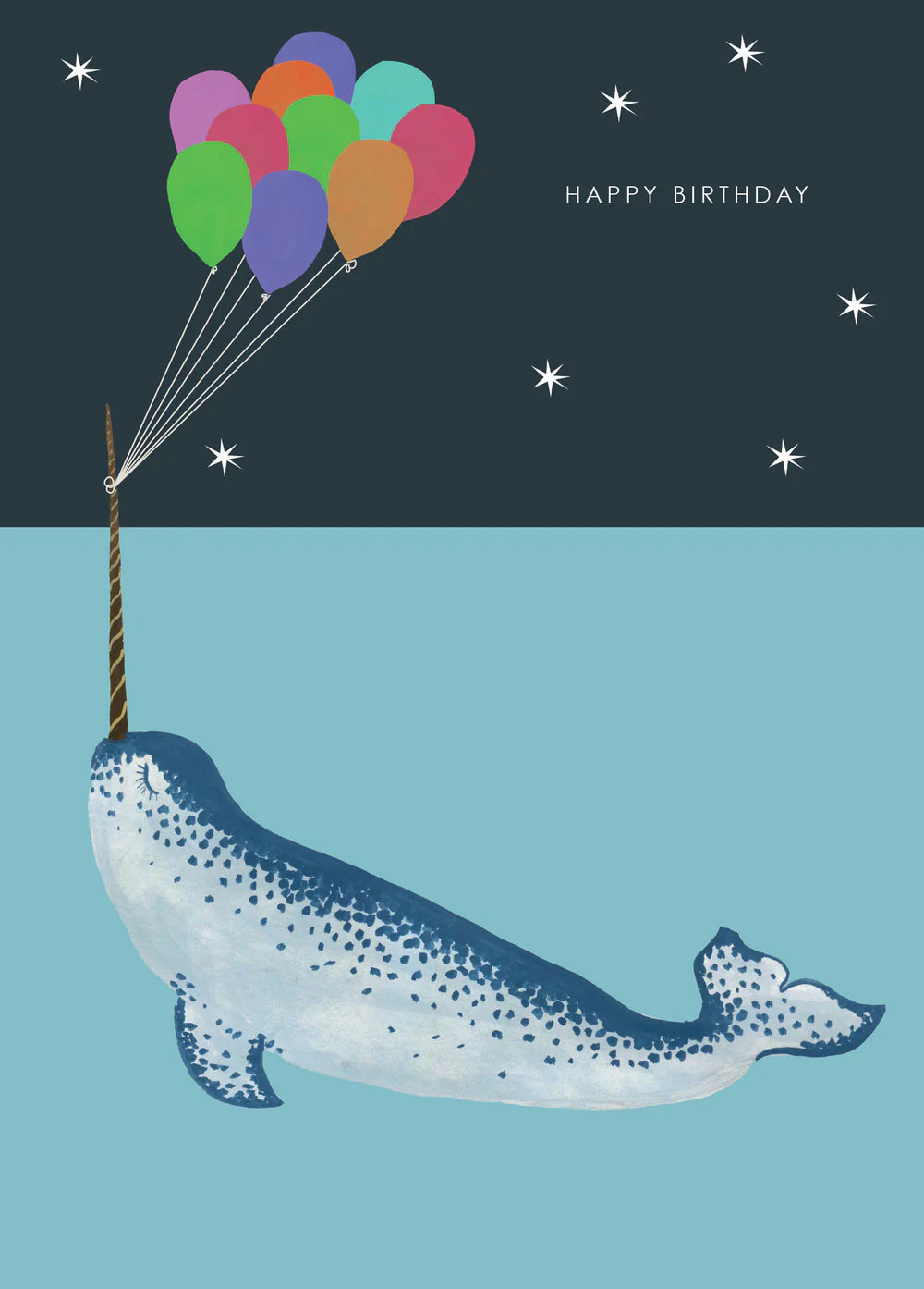 Birthday Narwhal Greeting Card