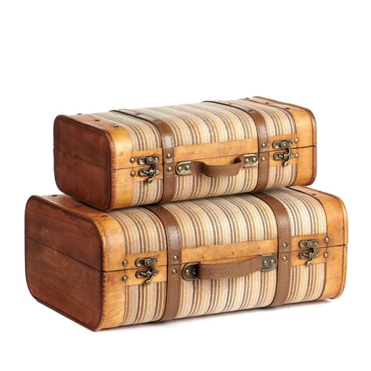 Striped Suitcase Box - Two Sizes