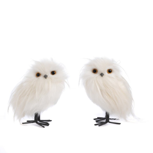 Furry Long Hair Owl 15cm - 2 styles