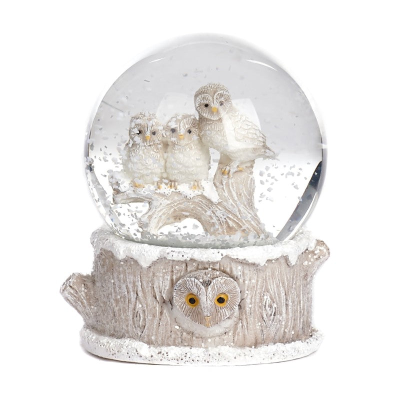 Snow Globe - Owls on Trunk 8,5cm