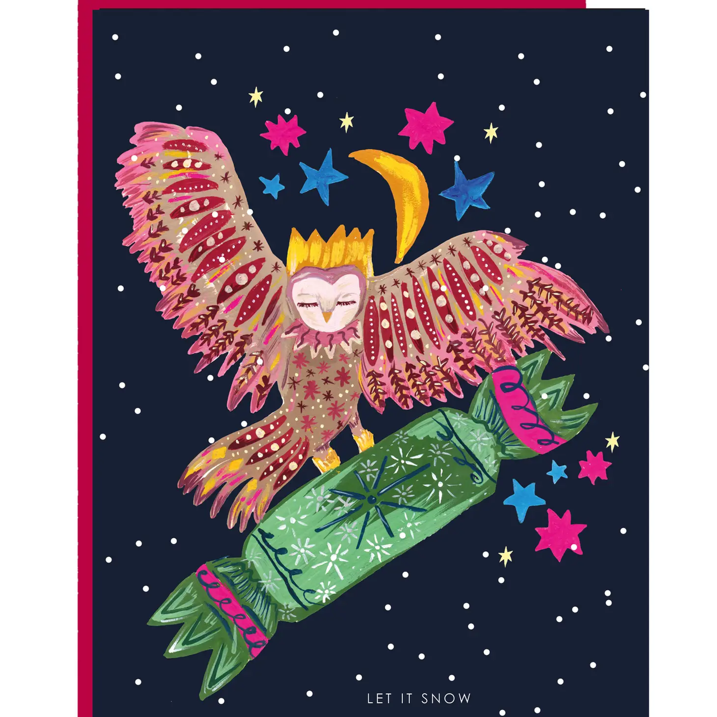 Owl & Cracker Christmas Card