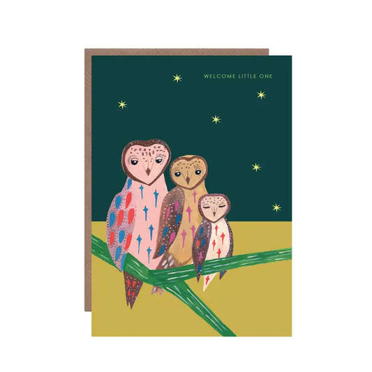 Owl New Baby Greeting Card