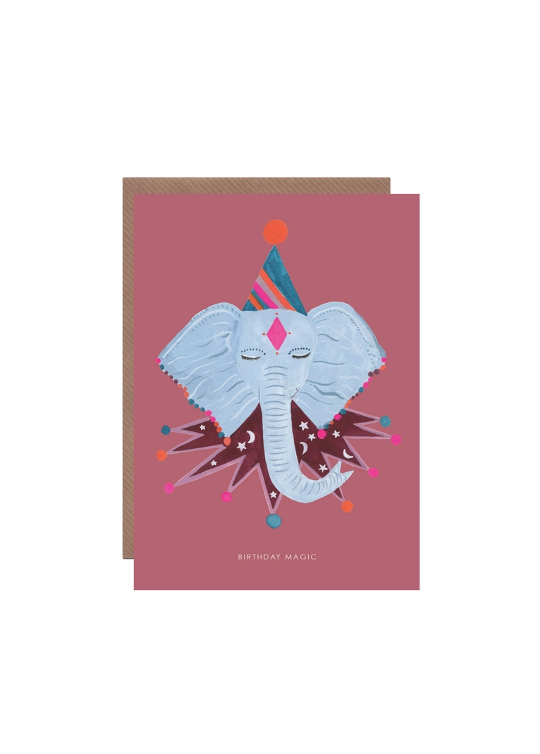 Magical Elephant Head Greeting Card