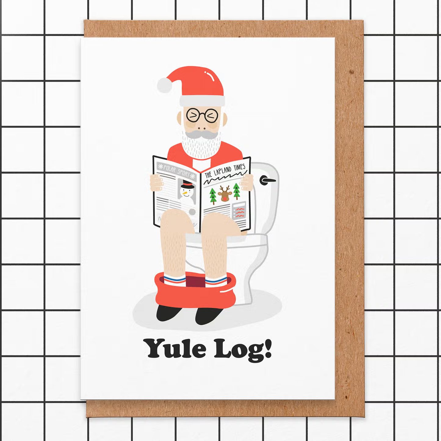 Yule Log Greeting Card