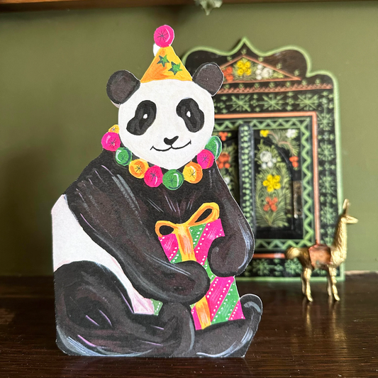 Party Panda Die Cut Card