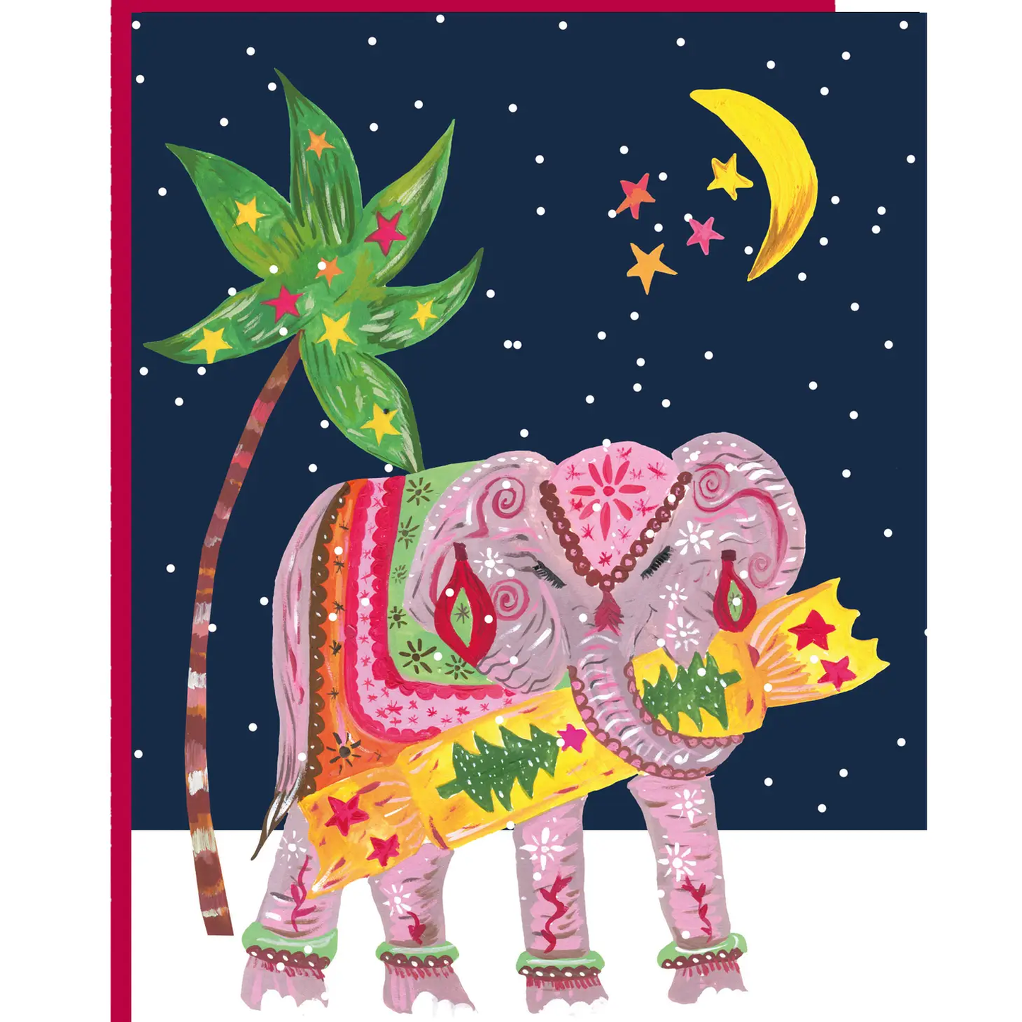 Elephant & Cracker Christmas Card