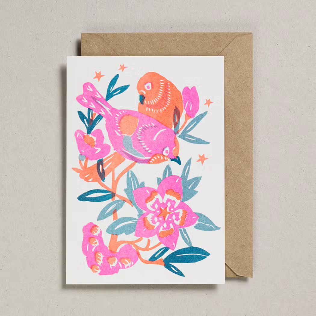 Papercut Card - Love Birds