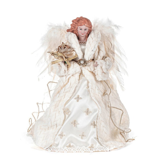 Angel Tree Topper Cream Fur 31cm