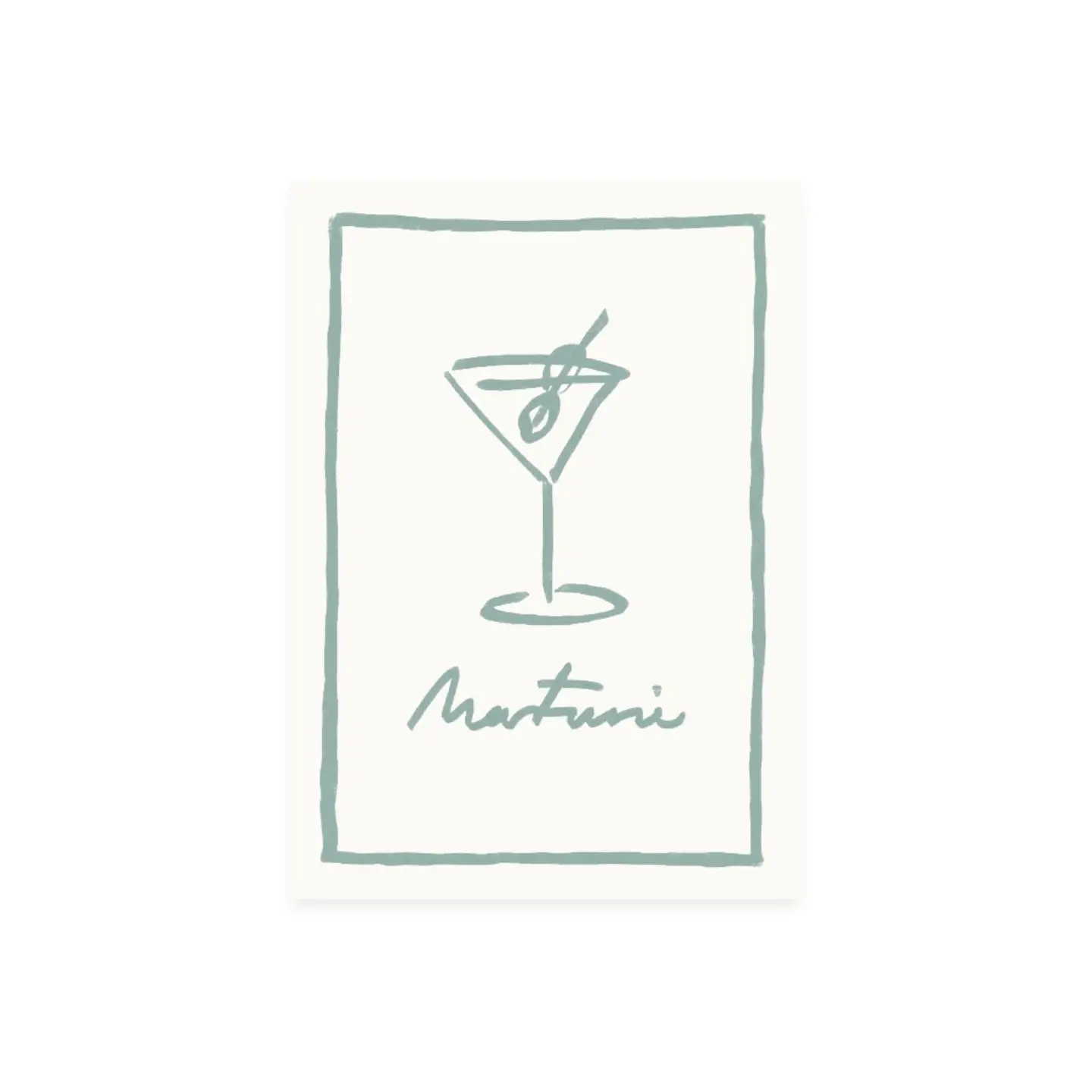 Martini Risograph Postcard