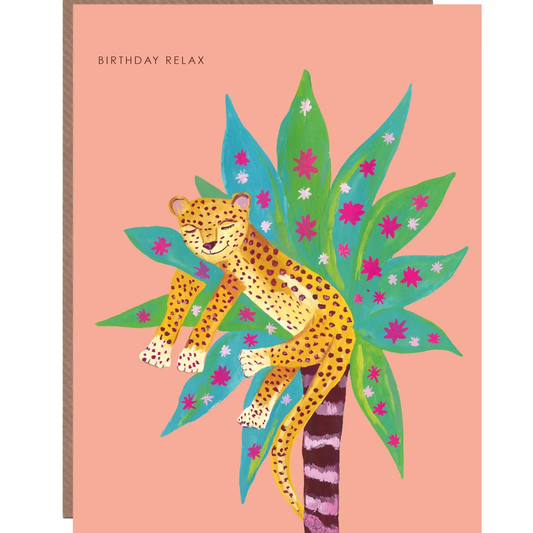 Leopard Relax Greeting Card