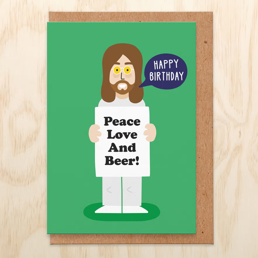 Love, Peace & Beer Greeting Card