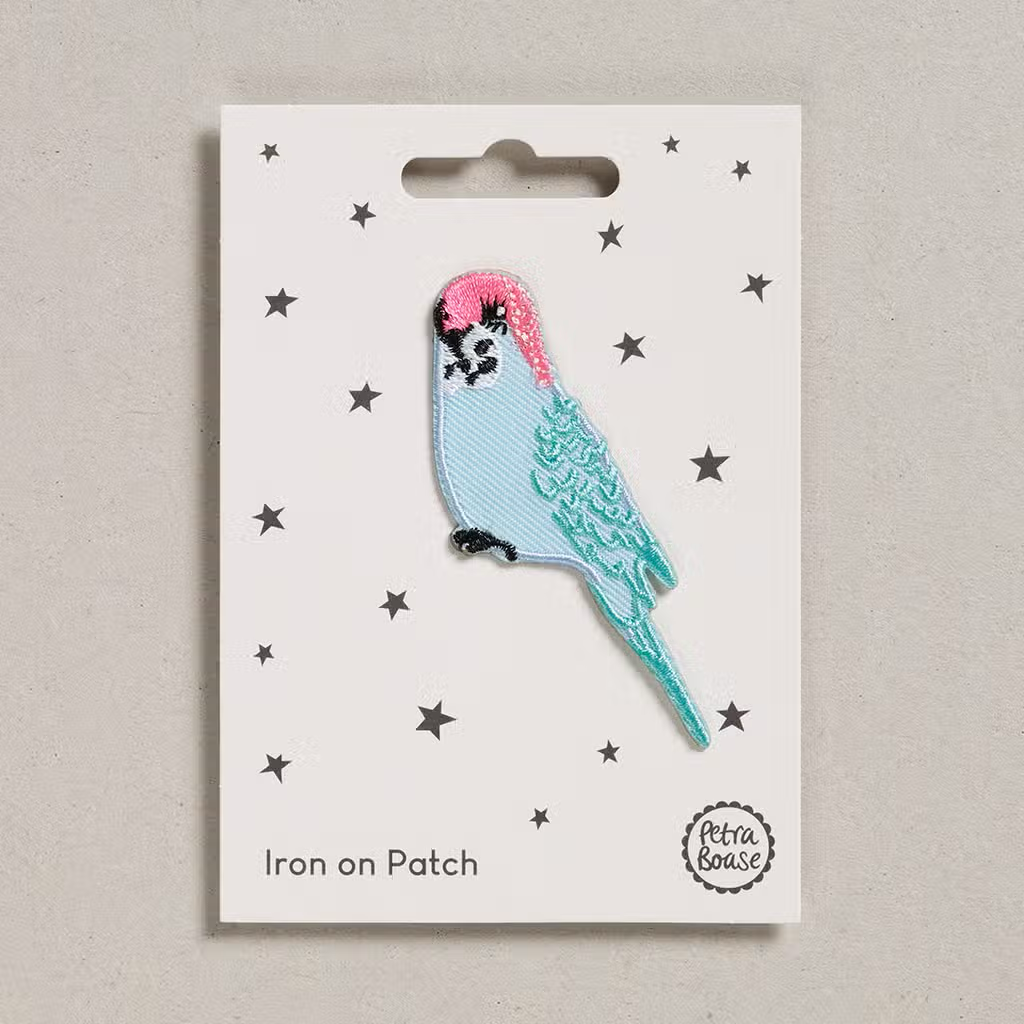 Iron on Patch - Blue Budgie