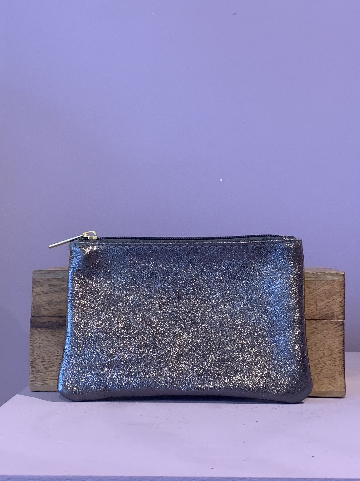 Iridescent Leather Pouch