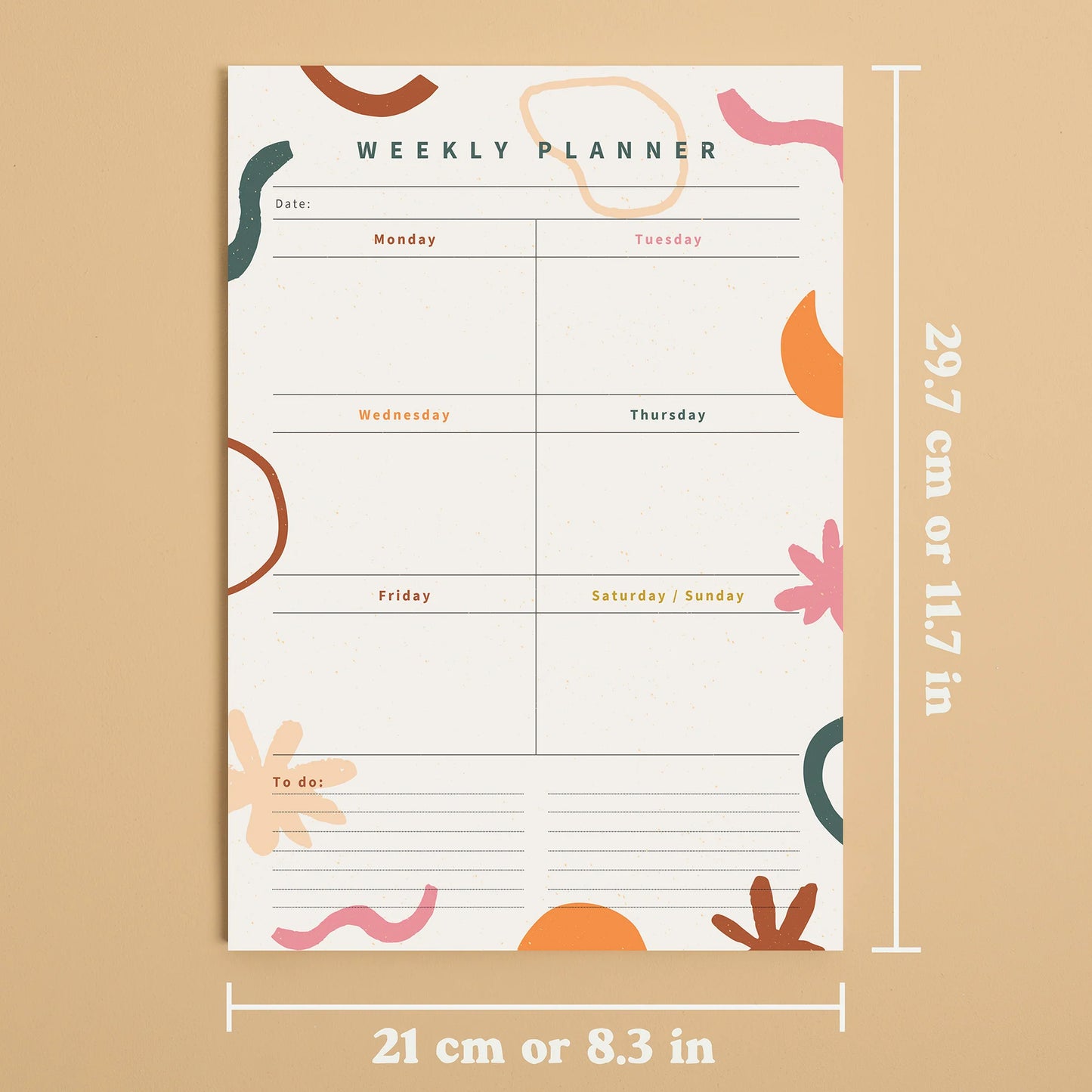 A4 Weekly Planner Pad - Sweet Spot