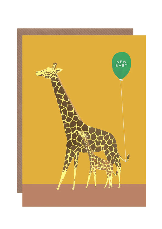 Giraffe New Baby Card