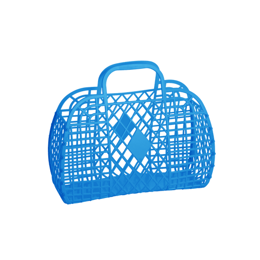 Small Retro Basket - Royal Blue