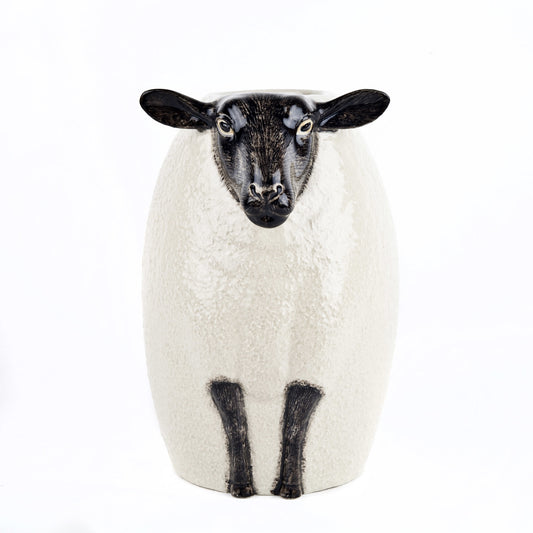 Black faced Suffolk Sheep Flower Vase Large 03
