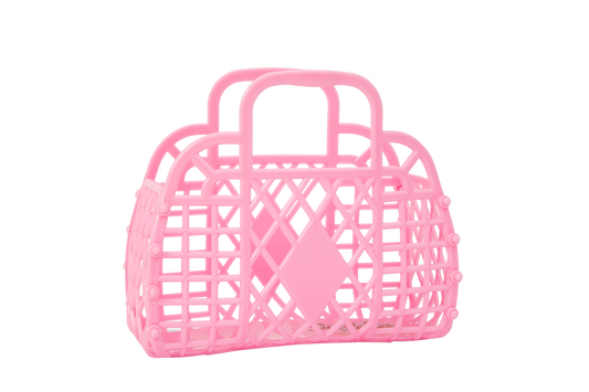 Mini Retro Basket - Bubblegum Pink