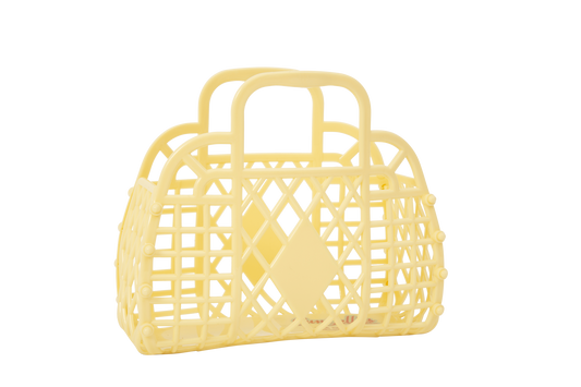 Mini Retro Basket - Yellow