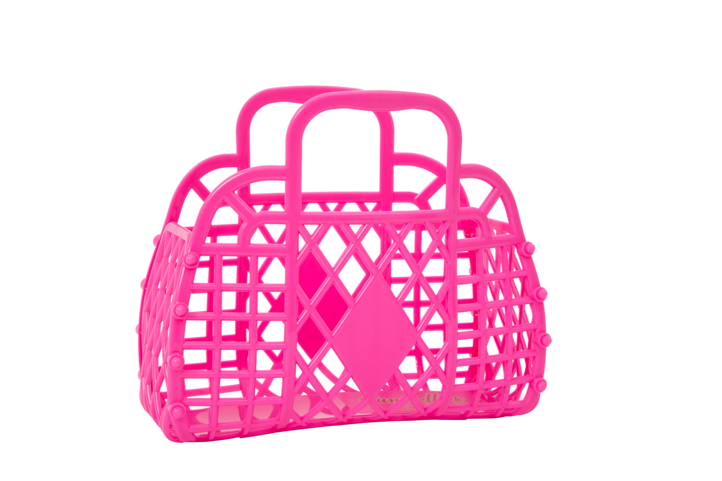 Mini Retro Basket - Berry Pink