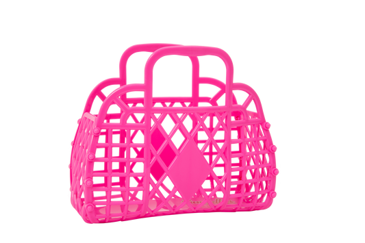 Mini Retro Basket - Berry Pink