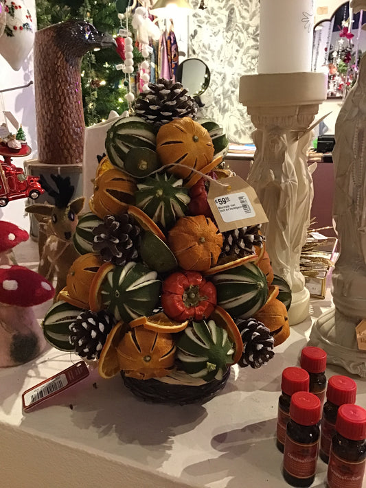 Boompje met fruit en kerstgeur 25cm